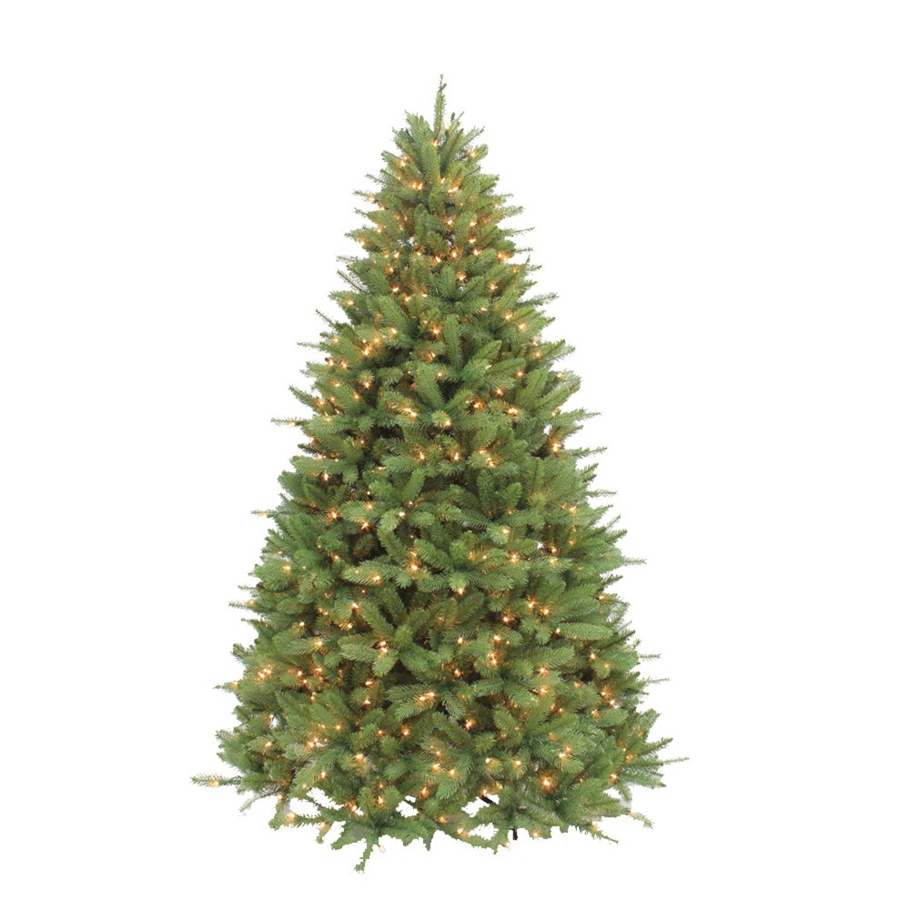 Photos - Garden & Outdoor Decoration Puleo 6.5ft Pre-lit Artificial Christmas Tree Davenport Fir 