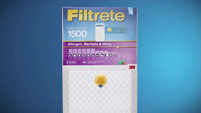 Filtrete Smart Air Filter Allergen Bacteria and Virus 1500 MPR, 2 of 17, play video