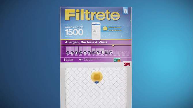 Filtrete Smart Air Filter Allergen Bacteria and Virus 1500 MPR, 2 of 12, play video