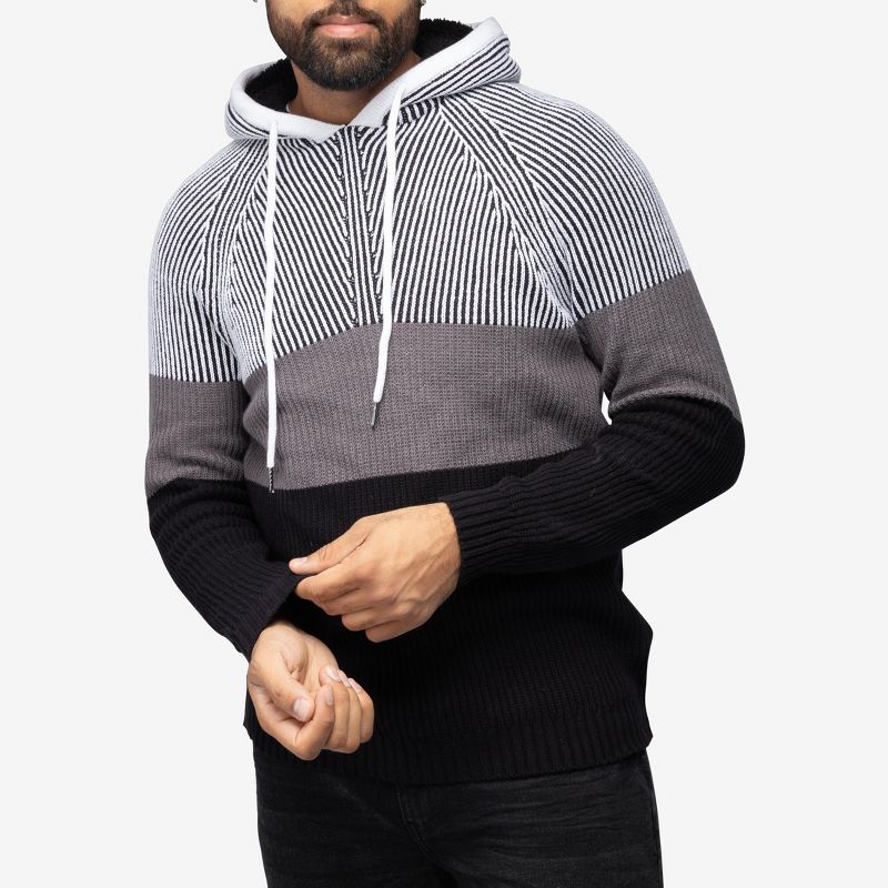 X RAY Men's Regular Fit Fashion Hoodie Knitted Sweater, 4 of 6