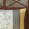 Gulches Cal King 7 Piece Elegant transitional style Embroidered Comforter Set£¬Yellow - 4 of 4