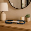 Decorative Oval Interlocking Link Chain for Home Decor - Modern Decorative Object for Shelf Accent or Living Room Decoration - 21", Blue - 3 of 4