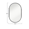 Storied Home Metal Framed Oval Wall Mirror with Balls, Matte Black - 2 of 4
