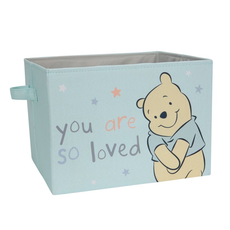 Lambs & Ivy Disney Baby Winnie the Pooh Blue Foldable Storage Basket/Container, 1 of 5