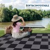 Outdoor Rug Modern Checkered Plaid Rug Waterproof Reversible Plastic Straw Rug for Patio Camping RV Balcony Backyard - 3 of 4