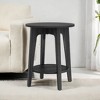 LEDREM Round End Table Farmhouse Small Side Table Living Room Corner Table Drink Table - 3 of 4