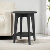 Round End Table Farmhouse Small Side Table Living Room Corner Table Drink Table - image 3 of 4