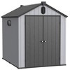 NicBex 6*8ft Outdoor Storage Shed  Weatherproof Garden Shed, Garden Big Spire Tool Storage for Storing Tools and Garden Equipment, Gray - 2 of 4