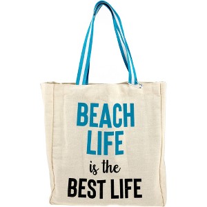 Pavilion Gift Company - Beach Life - 100% Cotton Twill Gift Bag - Handbags - 1 of 4