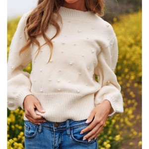 Women's Sweetest Together Pearl Sweater - DAVI & DANI - 1 of 4