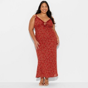 Women's Lace Trim Maxi Empire Waist Dress - Wild Fable™ - 1 of 3