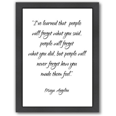 Americanflat Maya Angelou Black Frame Print, 19" H x 25" W
