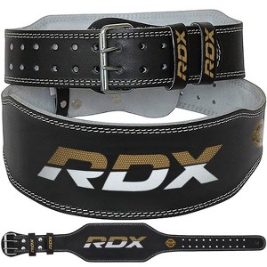 RDX 6'' Leather Gym Belt - Premium Support for Powerlifting, Bodybuilding, and CrossFit Training - 1 of 4