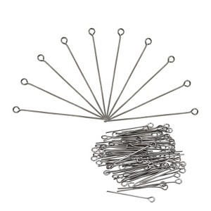 Unique Bargains DIY Craft Necklaces Bracelets Earrings Jewelry Making Iron 21 Gauge Eye Pins 500 Pcs - 1 of 4