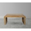 Royal Hampton Coffee Table Handcrafted Natural Acacia Wood Rectangular Curved Waterfall Top, 36 Inch - 3 of 4