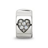 Black Bow Jewelry Sterling Silver Hinged Heart Clip Bead Charm with White Crystals - 3 of 4