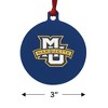 Marquette University Primary Logo Aluminum Holiday Christmas Tree Ornament - 3 of 4