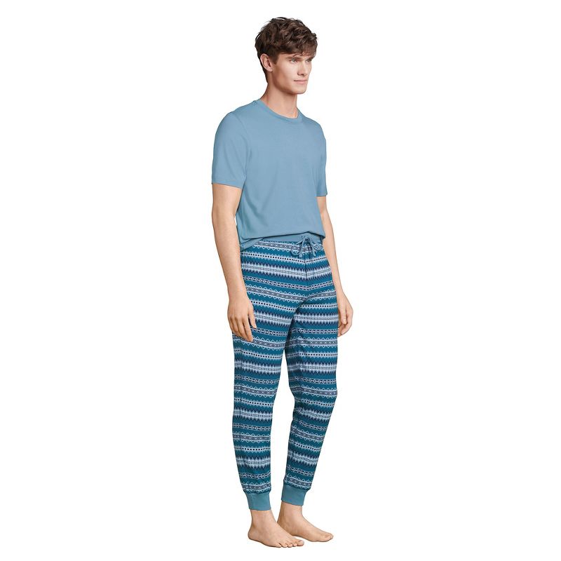 Lands' End Men's Knit Jersey Pajama Sleep Set, 3 of 5