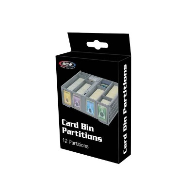 BCW Collectible Card Bin Partitions - Gray (12 Pack)