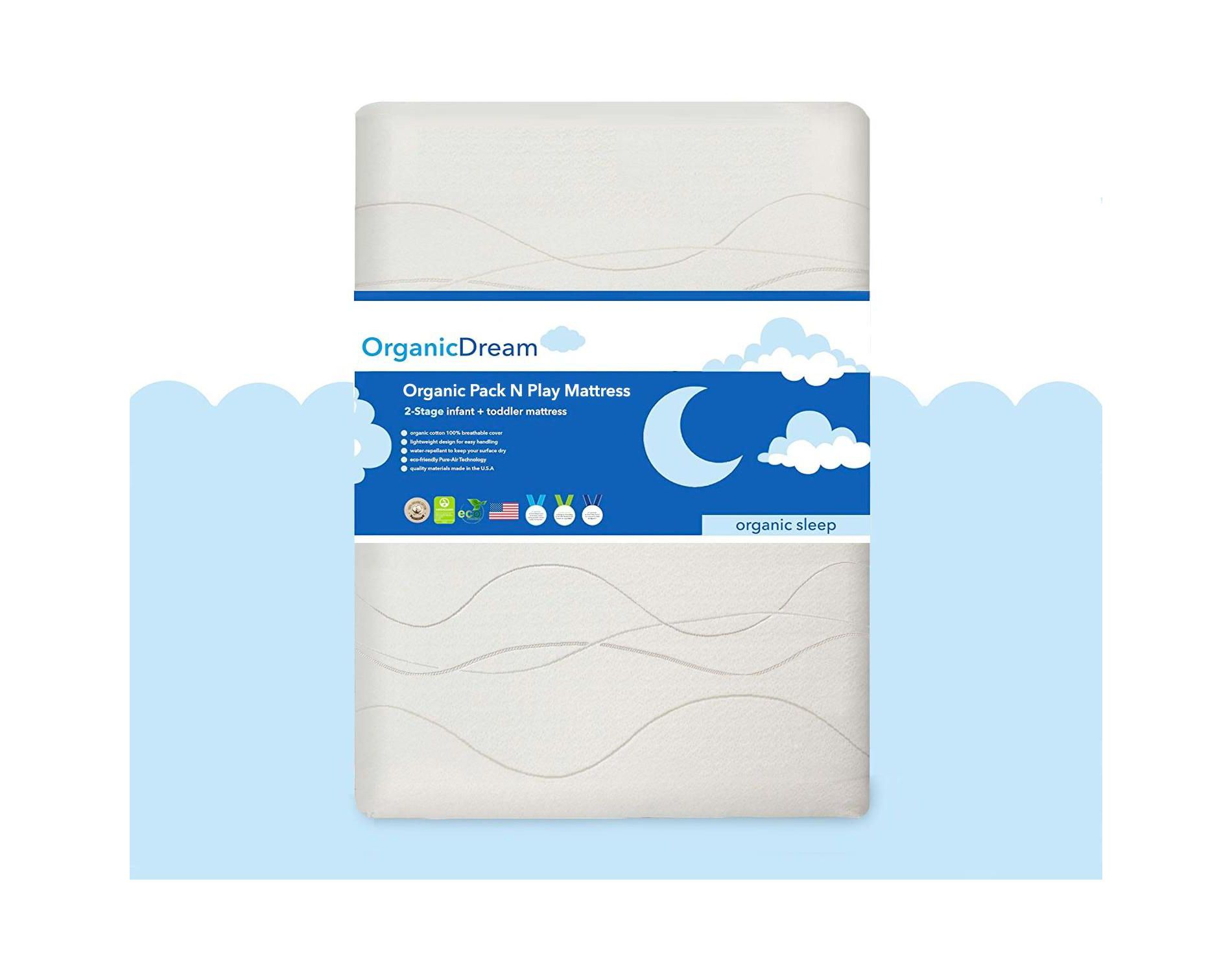 Organic Dream Pack and Play Mattress 2-Stage Dual Sided