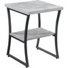 HomeStock Belmont Contemporary End Table with Powder Coated Metal Frame, Sturdy Bottom Shelf and Stylish Minimalist Modern Look - 4 of 4