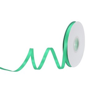 Unique Bargains Polyester Soft Decorative Cake Box Gift Wrapping Ribbon 1/4" x 25 Yard Water Blue - 1 of 4