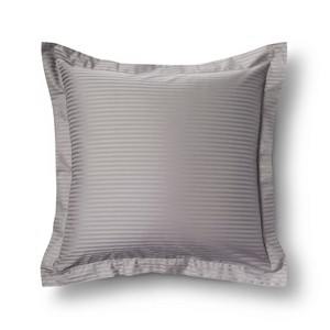Gray Damask Stripe Pillow Sham (Euro) - Fieldcrest