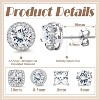 18K Gold Plated Halo Stud Earrings with Sterling Silver Posts | Big Brilliant CZ for Sensitive Ears - 4 of 4