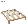 Gulches Queen Size Wood Platform Bed Frame-12 Inch Solid Wood Queen Bed Frame with Slat Support, No Box Spring Needed, Easy Assembly-Rustic Pine - 4 of 4