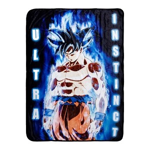 Dragon Ball Super Saiyan Goku 45 x 60 Inch Fleece Throw Blanket - 1 of 4