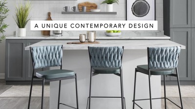 Queen Cream Tufted Upholstered Headboard with Black Metal Frame