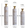 YONWAY  Metal Tall Floor Vases Set of 3, Gold Tall Floor Vases for Decor Living Room with Growing Vine Patterns, Embossed Body Pattern. - 2 of 4