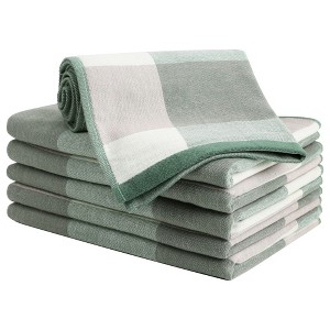 PiccoCasa 6pcs 100% Cotton Kitchen Towel Absorbent Dish Towels for Cleaning - 1 of 4