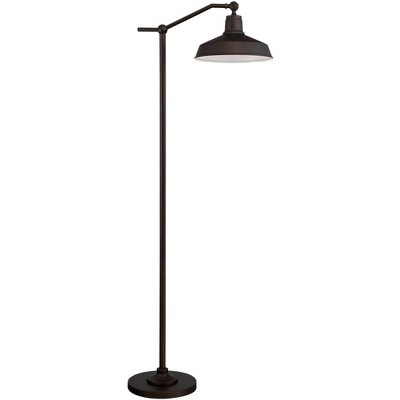 360 Lighting Kayne Satin Bronze Rustic Downbridge Floor Lamp with USB Dimmer