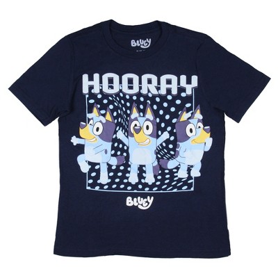 Bluey Boys' Hooray Character Design Short Sleeve Crewneck T-Shirt