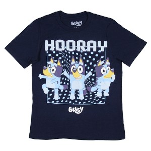 Bluey Boys' Hooray Character Design Short Sleeve Crewneck T-Shirt - 1 of 3