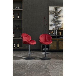 NicBex Swivel Bar Stools Set of 2,Adjustable Counter Height Bar Stools with Backrest,Stool Chair with Footrest,BarStools for Dining,Island,Bar - 1 of 4