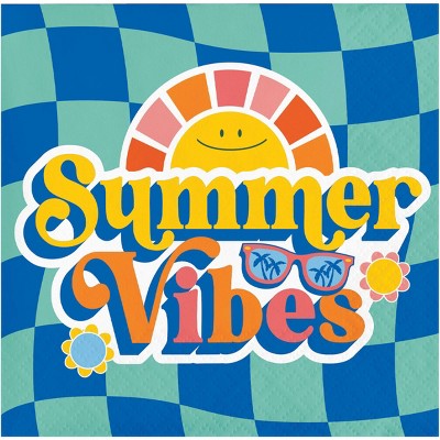 Creative Converting Summer Vibes Paper Beverage Napkins 48ct