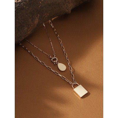 SOHI Women's California Gold The Sailor's Multi-Layer Necklace