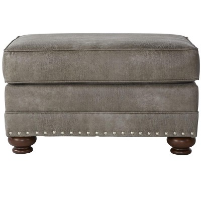 NicBex Ottoman with Storage Bench Storage Organizer Faux Leather Upholstered Nailhead Ottoman for Entryway Bedroom