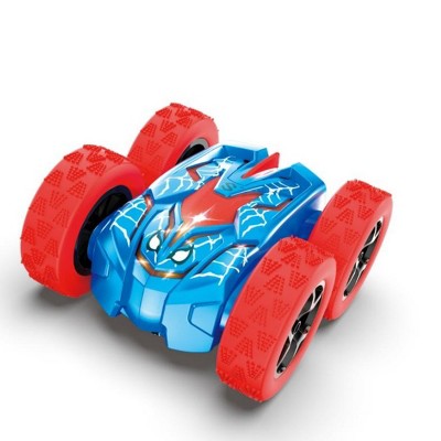 INFURNIC Toy Vehicles Double Sided Stunt Car All Terrain Action Toy for Kids Thrilling Adventure Play, Green, 7.41"*5.27"*3.12"