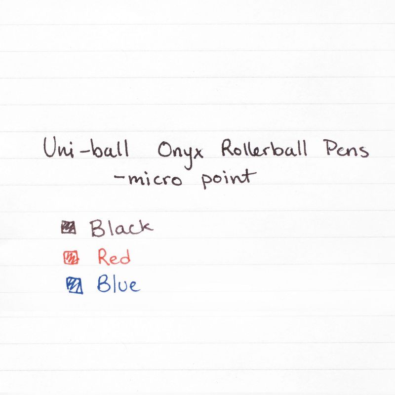uni-ball Onyx Roller Ball Stick Dye-Based Pen Black Ink Micro Dozen 60040, 4 of 9