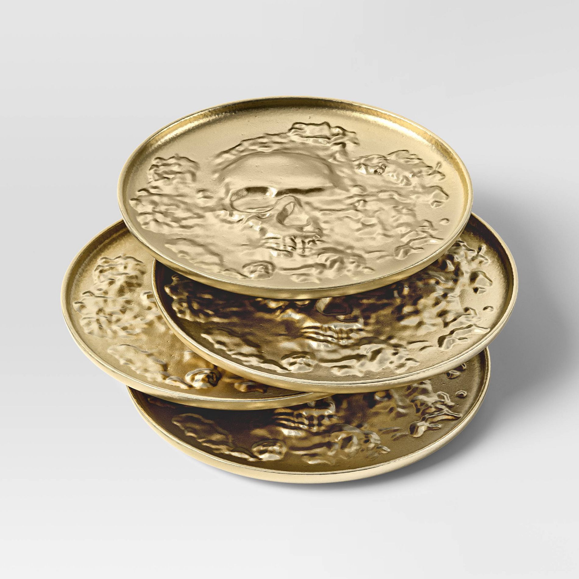 4pk Metal Coasters Gold - Threshold™