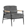 MAYEERTY 27.56" Modern Accent Chair, Plush Cushions Minimalist Metal Frame Wooden Armrest, Living Room Bedroom Office - 4 of 4
