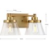 Progress Lighting Hinton 2-Light Vintage Brass Bath Vanity - 2 of 3