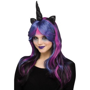 Fun World Unicorn Horn Women's Wig (Dark) - 1 of 1