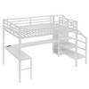 NicBex Loft Bed with L-Shaped Desk & USB,Metal Bunk Bed with Wardrobe,LED & Adjustable Shelves,High Loft Bed for Teens,Adults - 2 of 4