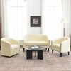 KINWELL 50"W Tufted Faux Leather Upholstered Small Loveseat Sofa - 4 of 4