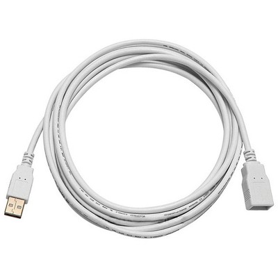 Monoprice USB 2.0 Extension Cable - 10 Feet - White | USB Type-A Male to USB Type-A Female