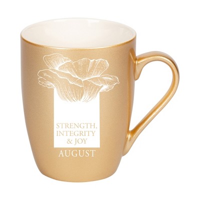Elanze Designs Strength Integrity And Joy Vegas Gold 10 ounce New Bone China Coffee Cup Mug